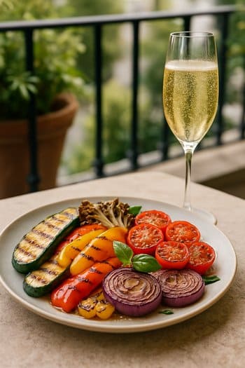 Tərəvəz pinco paneli və yanında qazelirovka içki