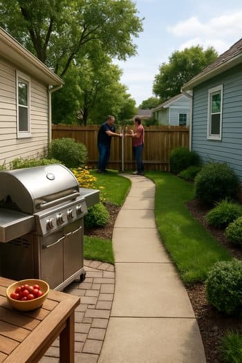 Həyətdən qonşu qapısına aparan qısa yol