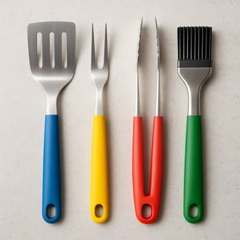 Rəng kodlu qril alətləri dəsti