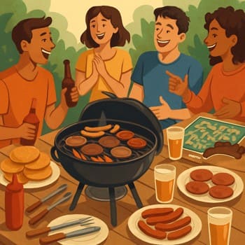 Dostlarla oyun gecəsi üçün qril seti