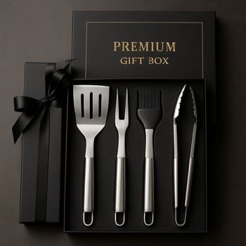 Qril alətləri ilə hədiyyə qutusu