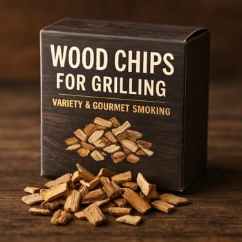 Kiçik qutularda qril üçün ağac çipləri