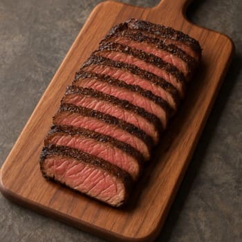 Şirələri saxlamaq üçün kənarları olan taxta kəsim lövhəsi