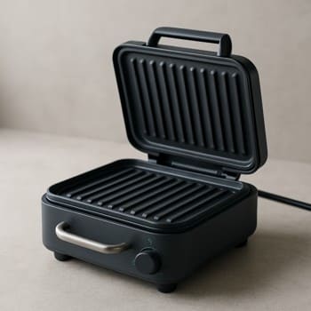 Kiçik elektrik qril və yanında iki stul