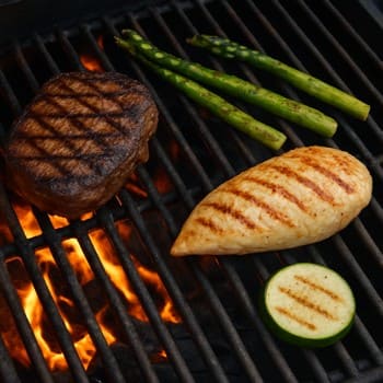 Qril barmaqlıqları üzərində müxtəlif istilik zonaları